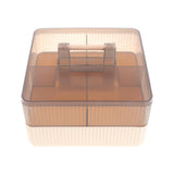 Maxbell Divided Serving Tray with Lid Dustproof for Chinese New Year Wedding Kitchen Cream 2 layer