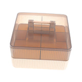 Maxbell Divided Serving Tray with Lid Dustproof for Chinese New Year Wedding Kitchen Cream 2 layer