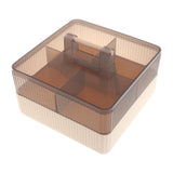Maxbell Divided Serving Tray with Lid Dustproof for Chinese New Year Wedding Kitchen Cream 2 layer
