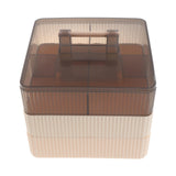 Maxbell Divided Serving Tray with Lid Dustproof for Chinese New Year Wedding Kitchen Cream 3 layer