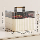 Maxbell Divided Serving Tray with Lid Dustproof for Chinese New Year Wedding Kitchen Cream 3 layer