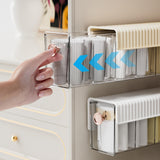 Maxbell Wall Mount Drawer Storage Box 6 Grids Transparent for Belts Panties Lingerie White