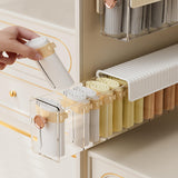 Maxbell Wall Mount Drawer Storage Box 6 Grids Transparent for Belts Panties Lingerie White