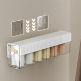 Maxbell Wall Mount Drawer Storage Box 6 Grids Transparent for Belts Panties Lingerie White