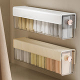 Maxbell Wall Mount Drawer Storage Box 6 Grids Transparent for Belts Panties Lingerie White