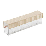 Maxbell Wall Mount Drawer Storage Box 6 Grids Transparent for Belts Panties Lingerie Yellow