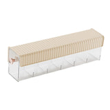 Maxbell Wall Mount Drawer Storage Box 6 Grids Transparent for Belts Panties Lingerie Yellow