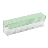 Maxbell Wall Mount Drawer Storage Box 6 Grids Transparent for Belts Panties Lingerie Green