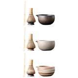 Maxbell Matcha Set for Tea Lovers Tea Making Tools Set Bamboo Matcha Whisk and Stand grey bowl