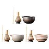 Maxbell Matcha Set for Tea Lovers Tea Making Tools Set Bamboo Matcha Whisk and Stand grey bowl