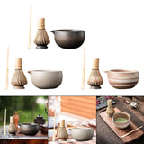 Maxbell Matcha Set for Tea Lovers Tea Making Tools Set Bamboo Matcha Whisk and Stand grey bowl