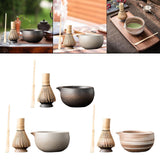 Maxbell Matcha Set for Tea Lovers Tea Making Tools Set Bamboo Matcha Whisk and Stand grey bowl