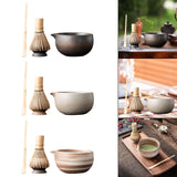 Maxbell Matcha Set for Tea Lovers Tea Making Tools Set Bamboo Matcha Whisk and Stand grey bowl