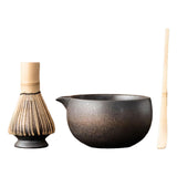 Maxbell Matcha Set for Tea Lovers Tea Making Tools Set Bamboo Matcha Whisk and Stand grey bowl