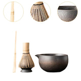 Maxbell Matcha Set for Tea Lovers Tea Making Tools Set Bamboo Matcha Whisk and Stand grey bowl