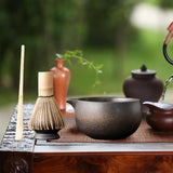 Maxbell Matcha Set for Tea Lovers Tea Making Tools Set Bamboo Matcha Whisk and Stand grey bowl
