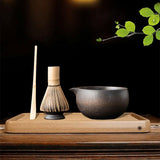 Maxbell Matcha Set for Tea Lovers Tea Making Tools Set Bamboo Matcha Whisk and Stand grey bowl