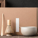 Maxbell Matcha Set for Tea Lovers Tea Making Tools Set Bamboo Matcha Whisk and Stand white bowl