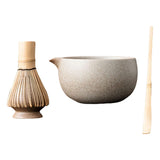 Maxbell Matcha Set for Tea Lovers Tea Making Tools Set Bamboo Matcha Whisk and Stand white bowl