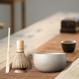 Maxbell Matcha Set for Tea Lovers Tea Making Tools Set Bamboo Matcha Whisk and Stand white bowl