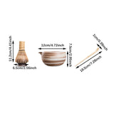 Maxbell Matcha Set for Tea Lovers Tea Making Tools Set Bamboo Matcha Whisk and Stand mixed colors bowl