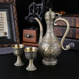 Maxbell Coffee Pot Set Metal Vintage Style Serving Set for Bedroom Dining Room Party