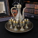 Maxbell Coffee Pot Set Metal Vintage Style Serving Set for Bedroom Dining Room Party
