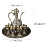 Maxbell Coffee Pot Set Metal Vintage Style Serving Set for Bedroom Dining Room Party