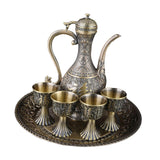 Maxbell Coffee Pot Set Metal Vintage Style Serving Set for Bedroom Dining Room Party