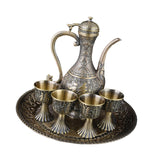 Maxbell Coffee Pot Set Metal Vintage Style Serving Set for Bedroom Dining Room Party