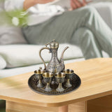 Maxbell Coffee Pot Set Metal Vintage Style Serving Set for Bedroom Dining Room Party