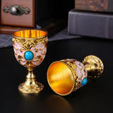 Maxbell Teapot Tea Tray Metal Cups Metal Wine Glass Jug Set for Party Living Wedding white