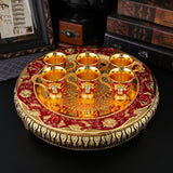 Maxbell Tea Set Antique Vintage Turkish Coffee Set for Living Room Kitchen Tea Table