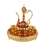 Maxbell Tea Set Antique Vintage Turkish Coffee Set for Living Room Kitchen Tea Table