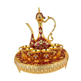 Maxbell Tea Set Antique Vintage Turkish Coffee Set for Living Room Kitchen Tea Table