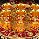 Maxbell Tea Set Antique Vintage Turkish Coffee Set for Living Room Kitchen Tea Table