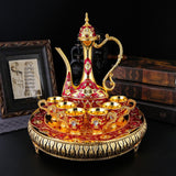 Maxbell Tea Set Antique Vintage Turkish Coffee Set for Living Room Kitchen Tea Table