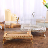 Maxbell Cake Stand with Acrylic Lid Butter Dish for Desserts Cakes Banquets Supplies Silver