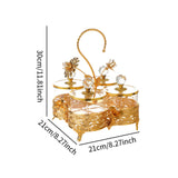Maxbell Dried Fruit Tray with Lid Dessert Serving Tray for Living Room Kitchen Party