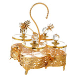 Maxbell Dried Fruit Tray with Lid Dessert Serving Tray for Living Room Kitchen Party