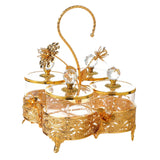 Maxbell Dried Fruit Tray with Lid Dessert Serving Tray for Living Room Kitchen Party