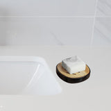 Maxbell Soap Holder No Slip Home Decor Container Soap Rack for Home Bathtub Bathroom black bamboo