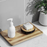 Maxbell Soap Holder No Slip Home Decor Container Soap Rack for Home Bathtub Bathroom black bamboo
