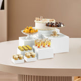 Maxbell 7 Pieces Buffet Riser Stackable Space Saving for Food Cupcake Small Figurine