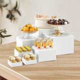 Maxbell 7 Pieces Buffet Riser Stackable Space Saving for Food Cupcake Small Figurine