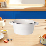 Maxbell Salad Bowl Ceramic Double Ear Decorative Serving Bowl for Yogurt Snacks Rice Without lid