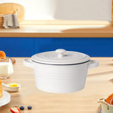 Maxbell Salad Bowl Ceramic Double Ear Decorative Serving Bowl for Yogurt Snacks Rice with lid