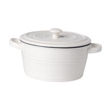 Maxbell Salad Bowl Ceramic Double Ear Decorative Serving Bowl for Yogurt Snacks Rice with lid