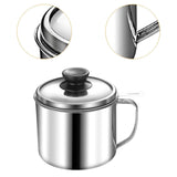 Maxbell Bacon Grease Container 1.3L Grease Strainer for Kitchen Restaurant Household With Lid