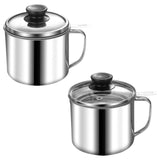 Maxbell Bacon Grease Container 1.3L Grease Strainer for Kitchen Restaurant Household With Lid